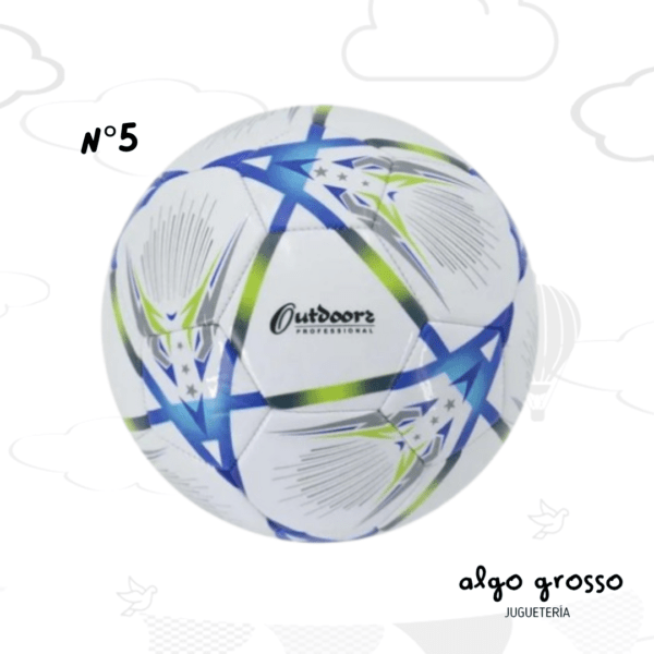 PELOTA FUTBOL N5 FURY VERDE Y AZUL art.3361