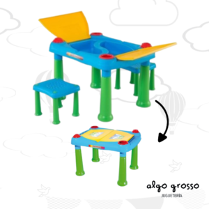 COMBO MESA DIDACTICA + 2 BANCOS AZUL art.4184