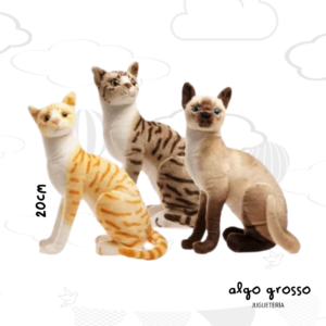 PELUCHE GATO SIAMES SENTADO DE 20CM art.4523