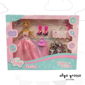 TINY MUÑECA FASHION CON VESTIDOS Y ACCESORIOS art.53402