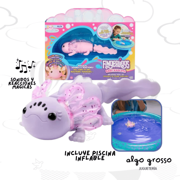 FINGERLINGS BABY AXOLOTE INTERACTIVO + PILETA art.3143