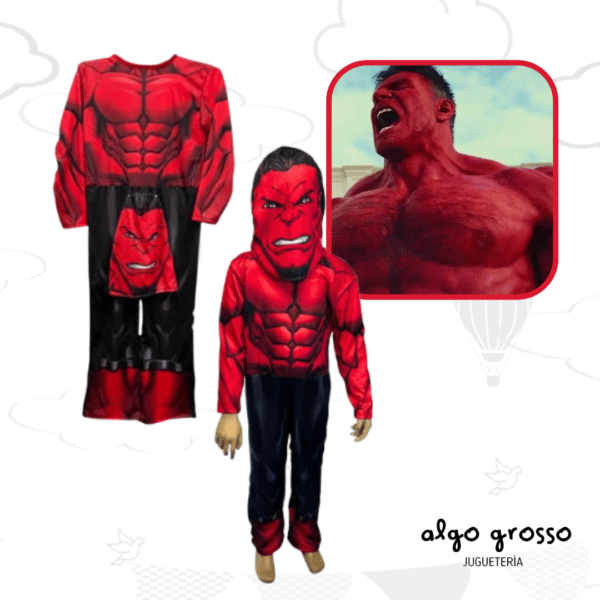 DISFRAZ HULK ROJO TALLE 0 art.CAD1150