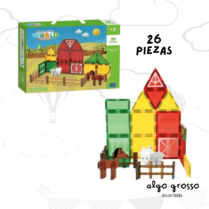 BLOQUES MAGNETICOS GRANJA 26 PIEZAS art.IKMAG018