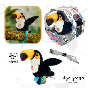 HAPPY YAPPERS TUCAN QUE REPITE CON MOVIMIENTO -  PULSERA DE PELUCHE art.IK0730
