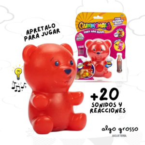 GUMMYMALS OSO GOMA INTERACTIVO ROJO DE 14CM art.GUM001