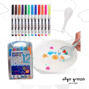 SET DE 12 MARCADOR FLOATING EN ESTUCHE PLASTICO