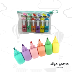 SET 6 MINI RESALTADORES HELLO KITTY art.BX-715