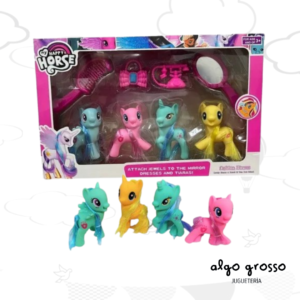 SET 4 PONY MY HAPPY HORSE  + ACCESORIOS art.50525