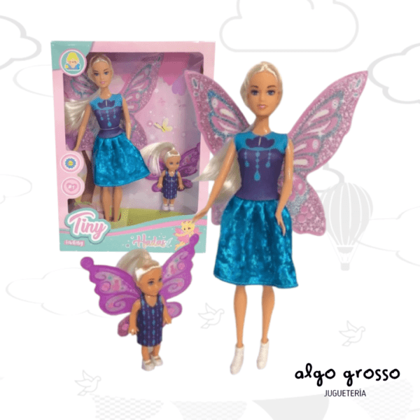 TINY HADAS SET 2 MUÑECAS  DE 29CM Y DE 10CM art.53742