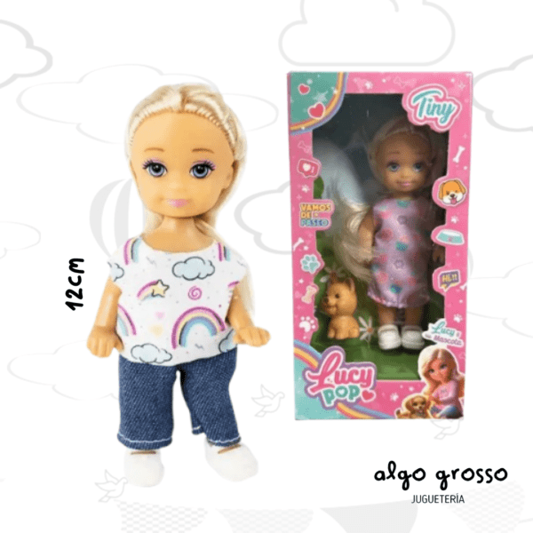 TINY MUÑECA LUCY POP DE 12CM + MASCOTA art.54903