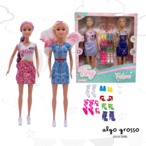 TINY FANTASY MUÑECA Y SU HERMANA + SET DE ZAPATOS art.53517