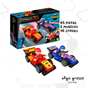 RASTI FORMULA R 65 PIEZAS + MUÑECOS + STICKERS art.1098