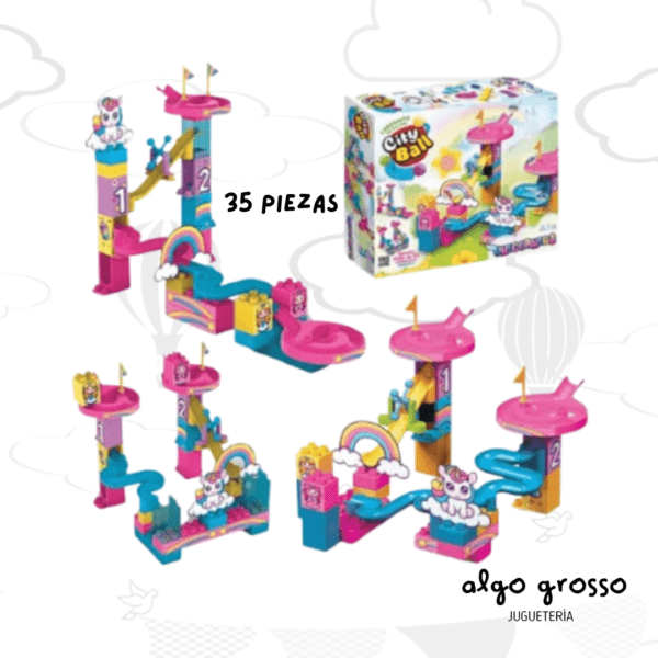 CITY BALL LABERINTO DE BOLITAS UNICORNIO 35 PIEZAS art.3209