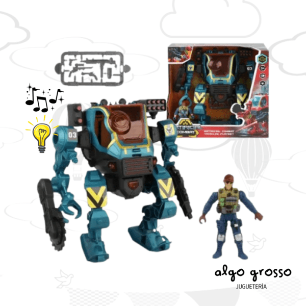 ARTRICIAL COMBAT MEGA ROBOT CON LUZ Y SONIDO art.IKSOLD002