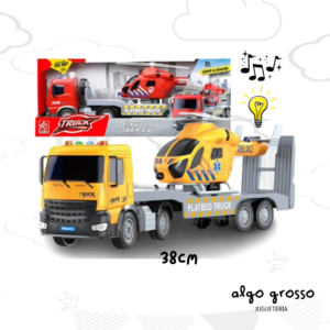CITY SERIES CAMION CON LUZ Y SONIDO + HELICOPTERO art.IK0720