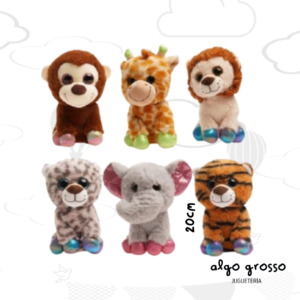 ANIMALES SELVA SURTIDOS SENTADOS 20CM art.8302