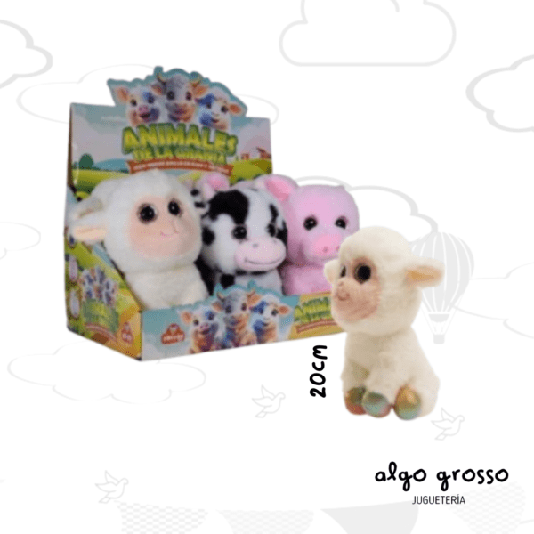 ANIMALES GRANJA SURTIDOS SENTADOS 20CM art.8303