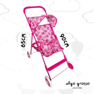 COCHE DE PASEO PARA MUÑECA CON TOLDO EN BOLSA art.45881