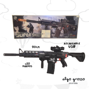 SUPER SHOOT AMETRALLADORA M4 - LANZA DARDOS art.25137