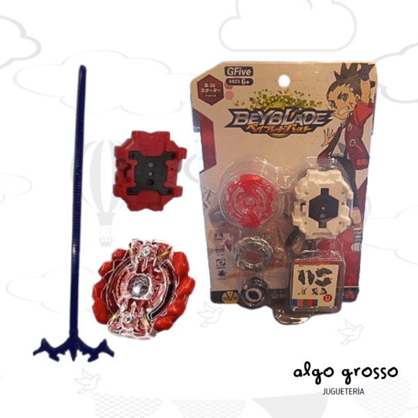 TROMPO BEYBLADE CON LANZADOR "ALTERNATIVO"
