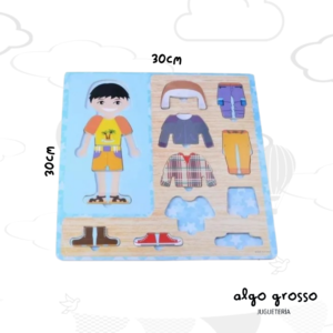 PUZZLE MADERA VESTIR NENE art.YK03415