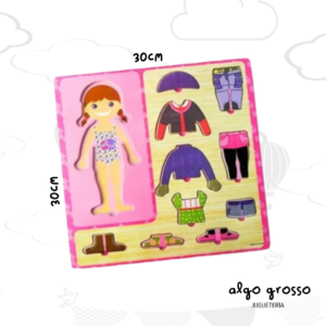 PUZZLE MADERA VESTIR NENA art.YK03416