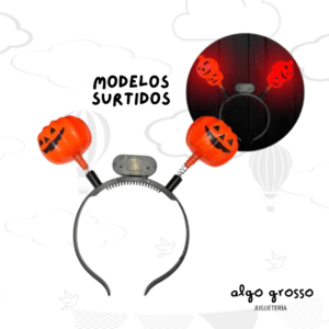 HALLOWEEN VINCHA CALABAZAS CON LUZ art.MQ15