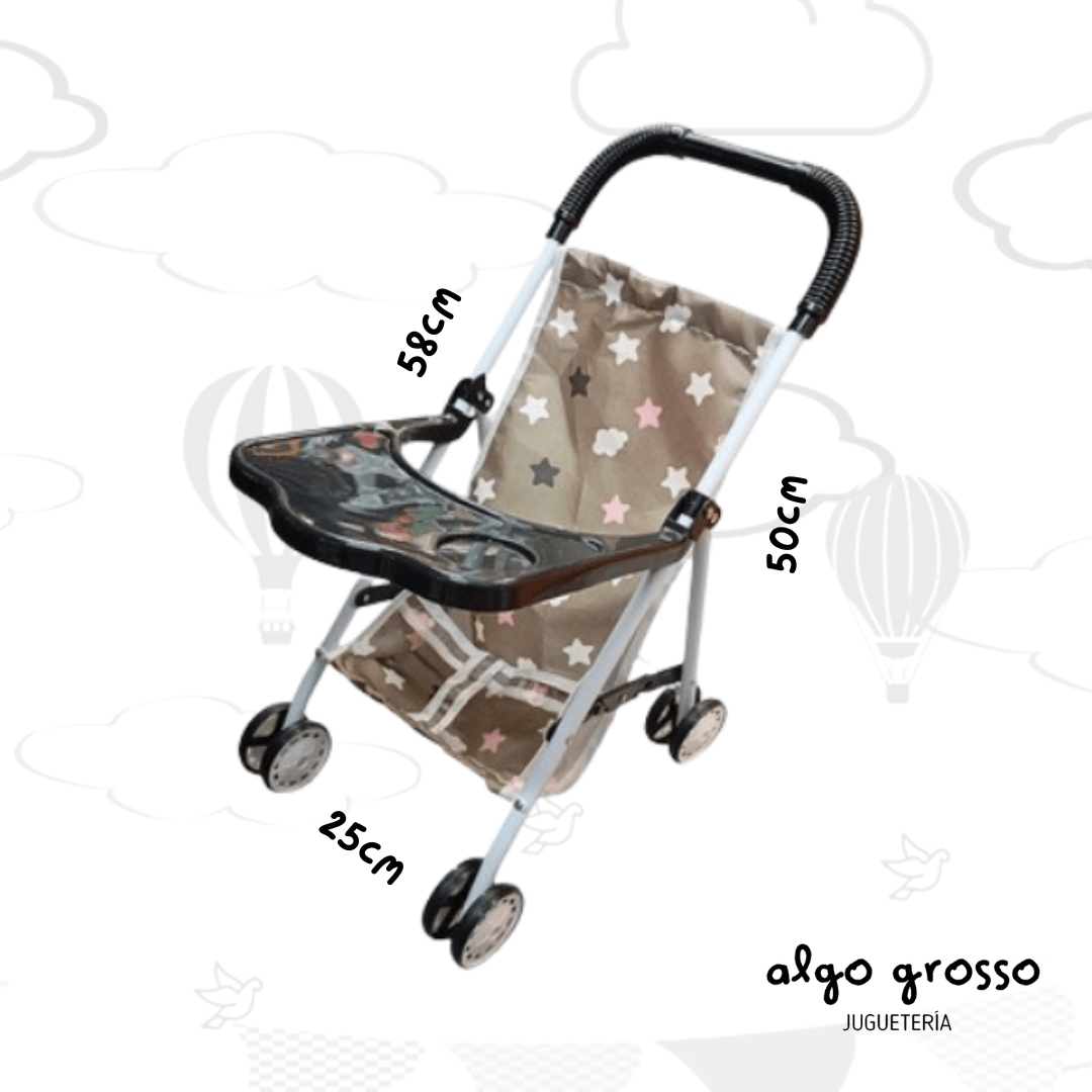 COCHE DE PASEO PARA MUÑECA CON MESITA art.YL519A