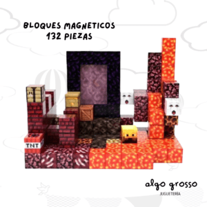 MINECRAFT CUBOS MAGNETICOS - EXPLORACION INFRAMUNDO - 132 PIEZAS art.T110