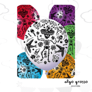 HALLOWEEN GLOBOS X12 DIA DE LA MUERTE art.37905
