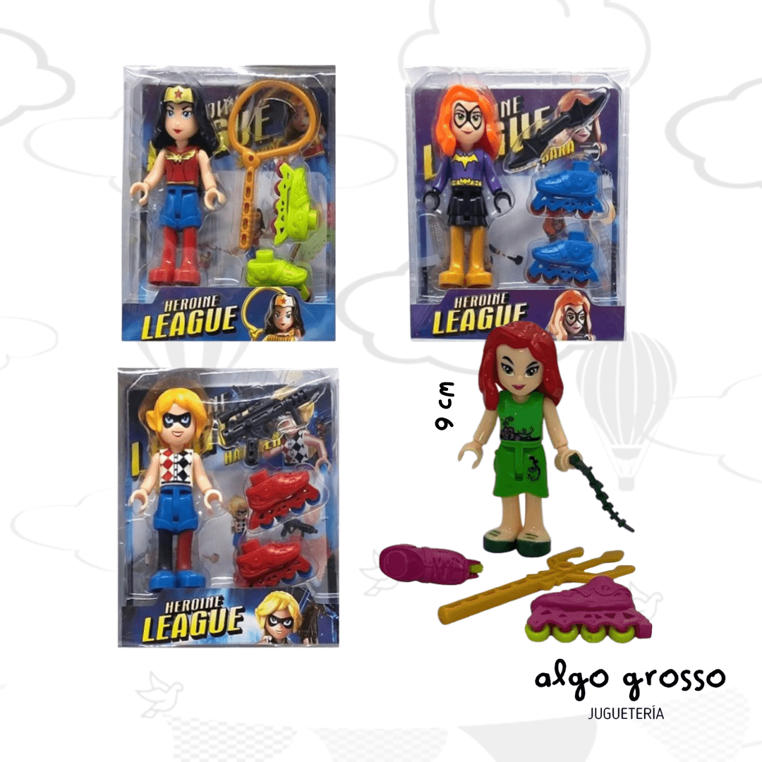 MUÑECA HEROINA 9CM CON ACCESORIOS art.FD92016-78