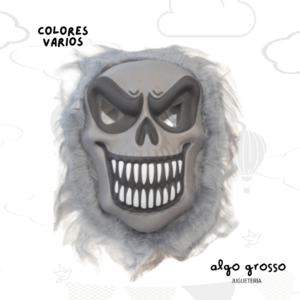 HALLOWEEN MASCARA CALAVERA GOMA EVA CON PELO art.357