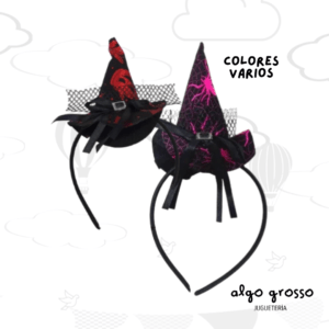 HALLOWEEN VINCHA SOMBRERO BRUJA art.02