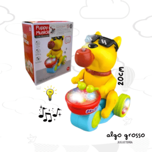 PERRO PUPPY MUSICIAN CON MOVIMIENTO LUZ Y EFECTO HUMO art.674B