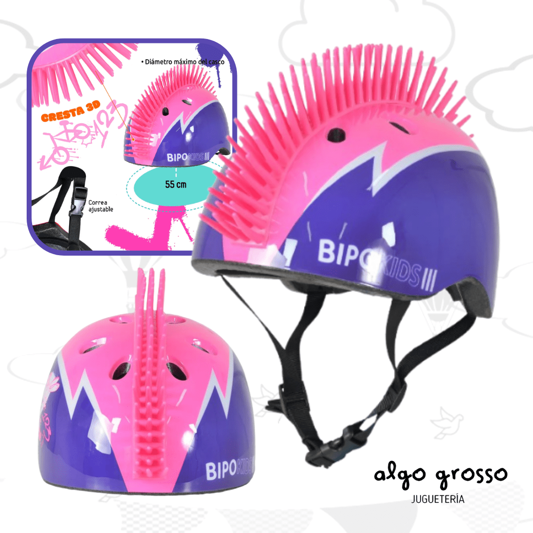 CASCO PUNK REGULABLE CON CRESTA art.PROHELMETPUNK