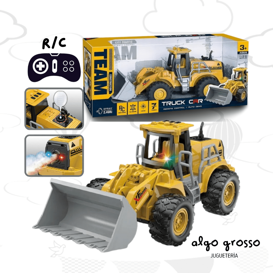 TRACTOR EXCAVADORA A RADIO CONTROL - TRUCK CAR - HUMO art.IKRC001