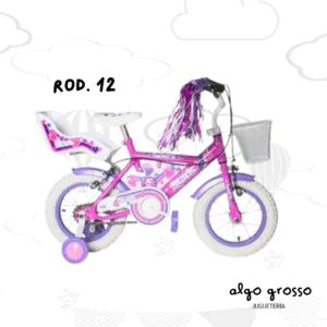 BICICLETA ROD 12 FLOWERS PINK CON CAMARA art.6130