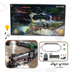 STEAM TRAIN TREN CON PISTA LUZ - SONIDO Y HUMO art.603B