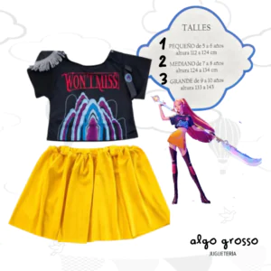 DISFRAZ K-POP MIRA CON POLLERA TALLE 3 art.KP1006