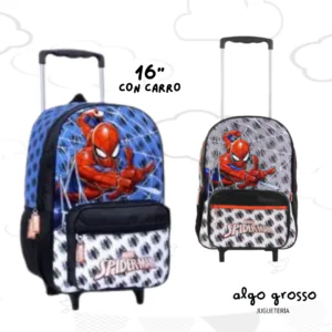 MOCHILA CON CARRO 16" SPIDERMAN art.38263