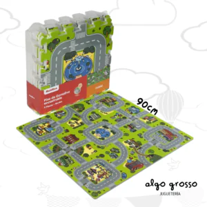 PISO ENCASTRABLE DE GOMA EVA DE 30X30 - CIUDAD 9 PIEZAS + BORDES art.93221