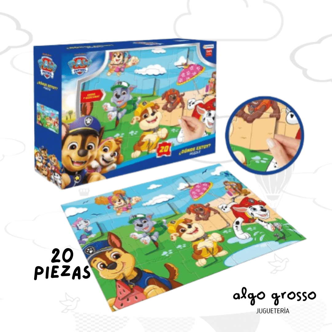 PAW PATROL PUZZLE DONDE ESTOY 20 PIEZAS art.SPC09905