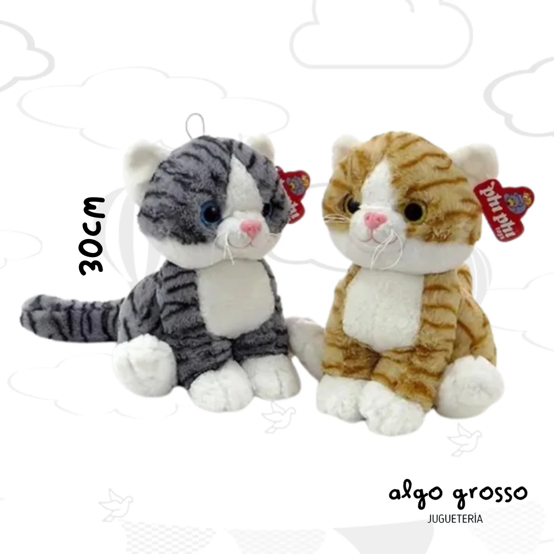 GATO PARADO PELUCHE 30CM OJOS GRANDES art.3972