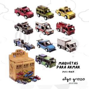 PUZZLE MADERA 3D MINI VEHICULOS SURTIDOS art.NA201989