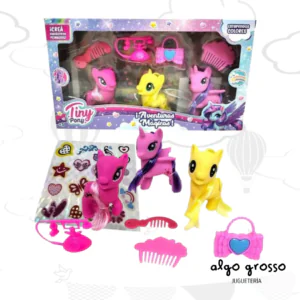 TINY AVENTURAS MAGICAS SET 3 PONY + ACCESORIOS art.54359