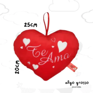 CORAZON ALMOHADON DE PELUCHE DE 20CM - FRASE TE AMO art.2062