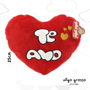 CORAZON ALMOHADON DE PELUCHE DE 25CM - FRASE TE AMO art.2722