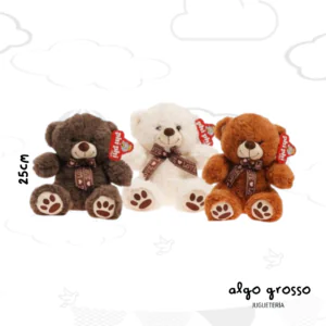 PELUCHE DE OSO CON MOÑO 25CM art.6400
