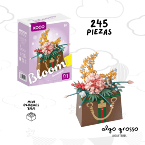 KOCO BLOQUES PARA ARMAR BLOOM BOUTIQUE CARTERA CON FLORES art.KC02097