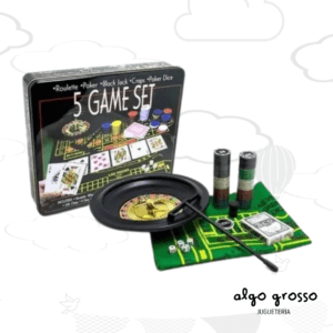 SET LATA CON 5 JUEGOS CACINO - CON RULETA art.A202329